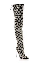 Oscar De La Renta Frederikke Embellished Suede Boot