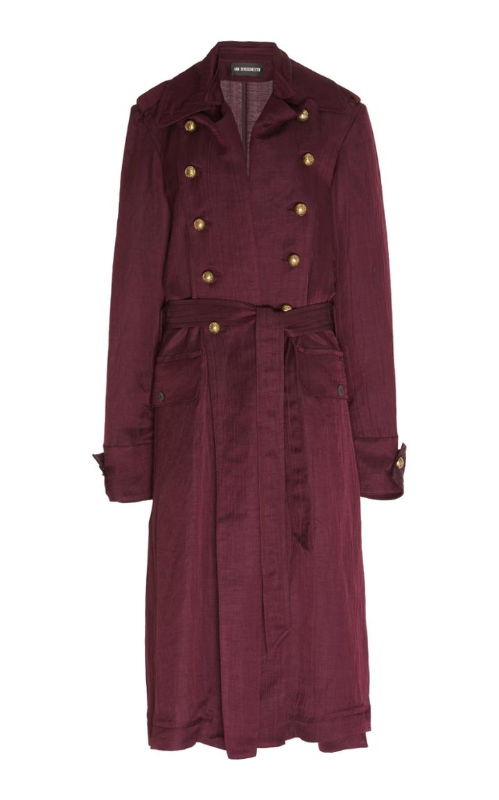 Ann Demeulemeester Linen-blend Trench Coat
