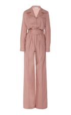 Gabriela Hearst Weil Belted Silk Cashmere Jumpsuit