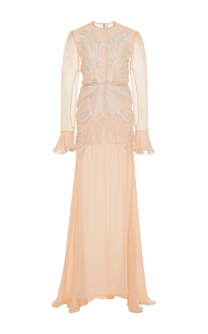 Francesco Scognamiglio Butterfly Long Sleeve Gown