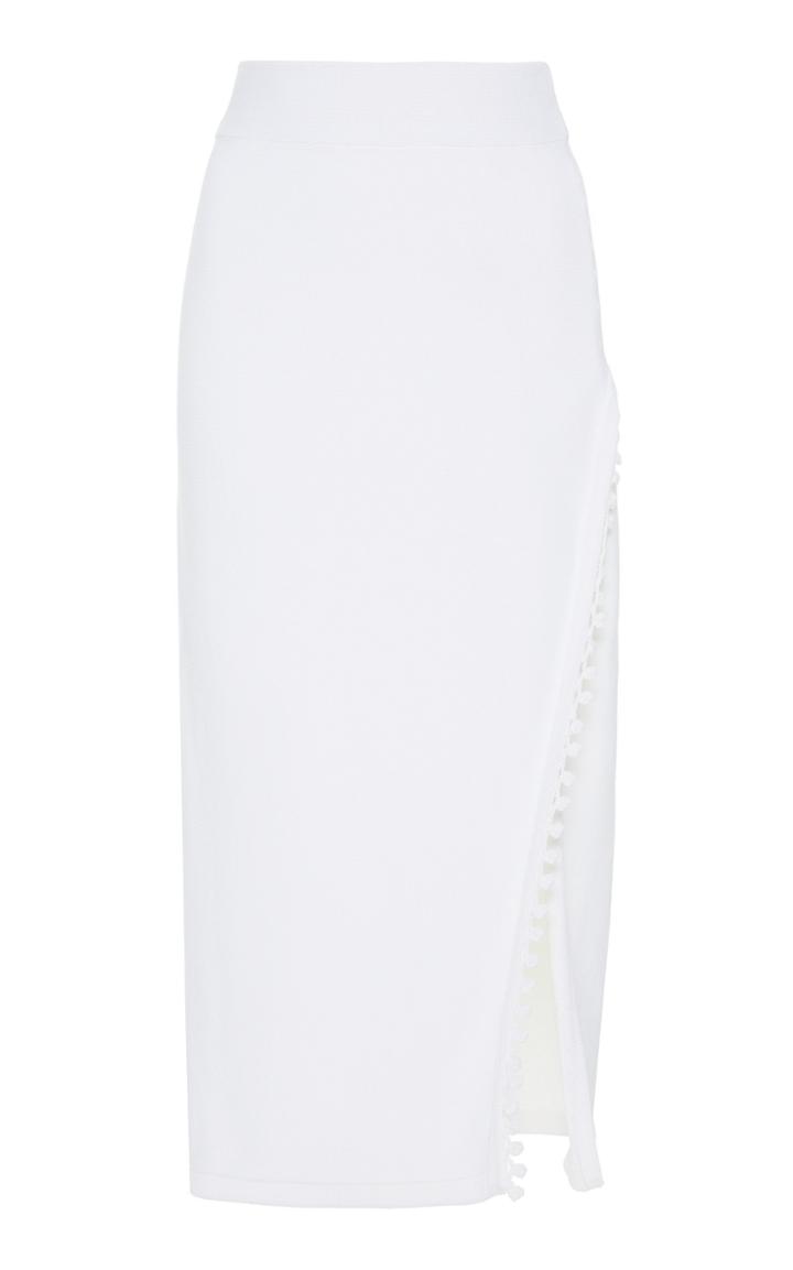 Cushnie Pom-pom Crepe Pencil Skirt