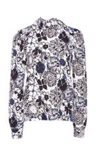 Msgm Sixsties Micro Flower Printed Blouse