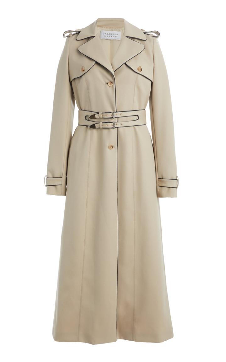 Moda Operandi Gabriela Hearst Karban Wool Suiting Trench Coat