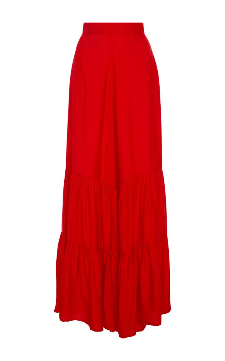 Adriana Degreas Ruffled Wide-leg Pants
