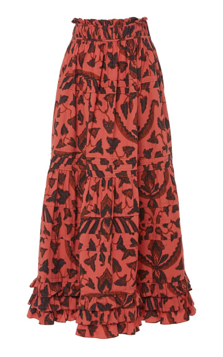 Ulla Johnson Arya Printed Midi Skirt