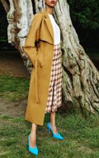 Victoria Beckham Belted Cotton Trench Coat