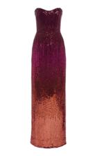 Moda Operandi Jenny Packham Romie Gradient Sequined Strapless Gown