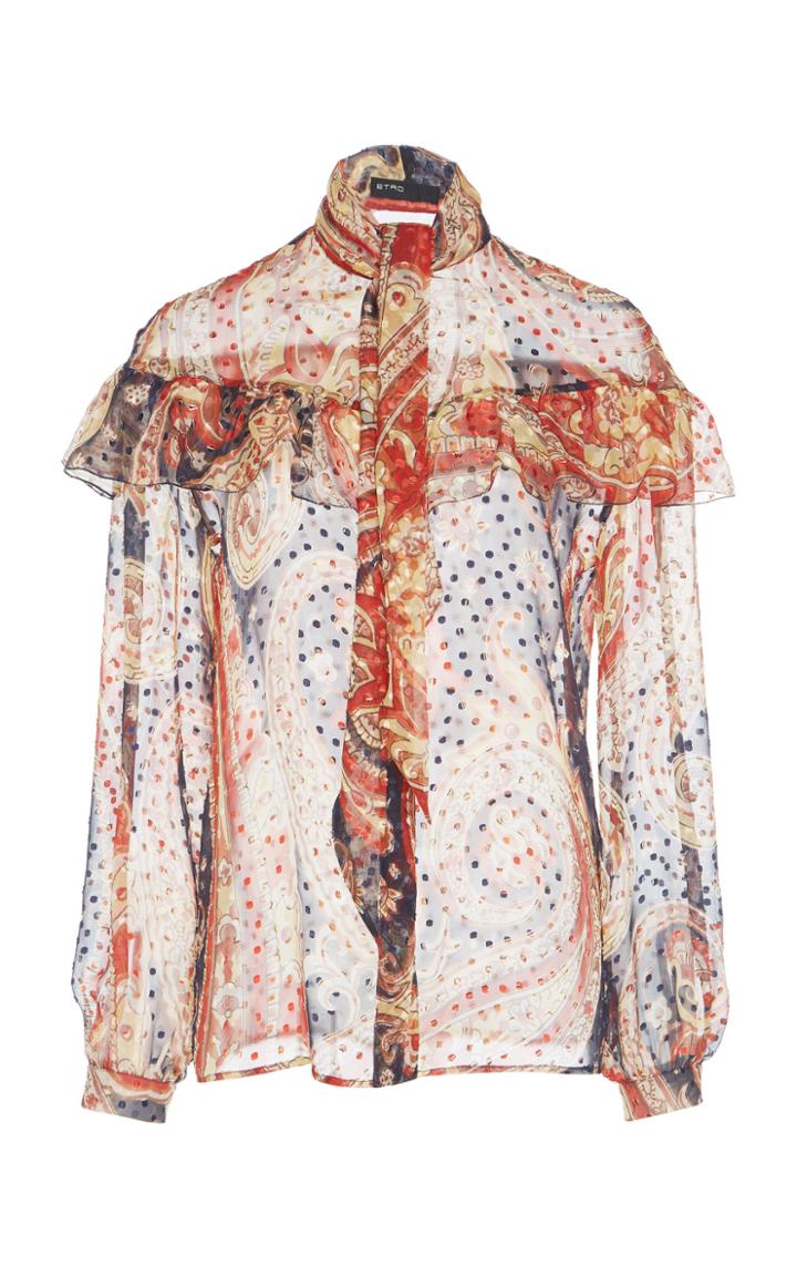 Etro Flor Ruffle Blouse