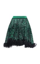 Moda Operandi Missoni Printed Ruffled Trim Mini Skirt Size: 38