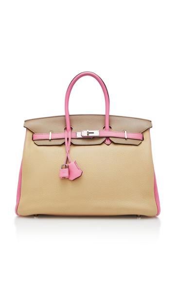 Herms Vintage Herms Trench And Bubblegum Togo Leather Special Order Horseshoe Birkin