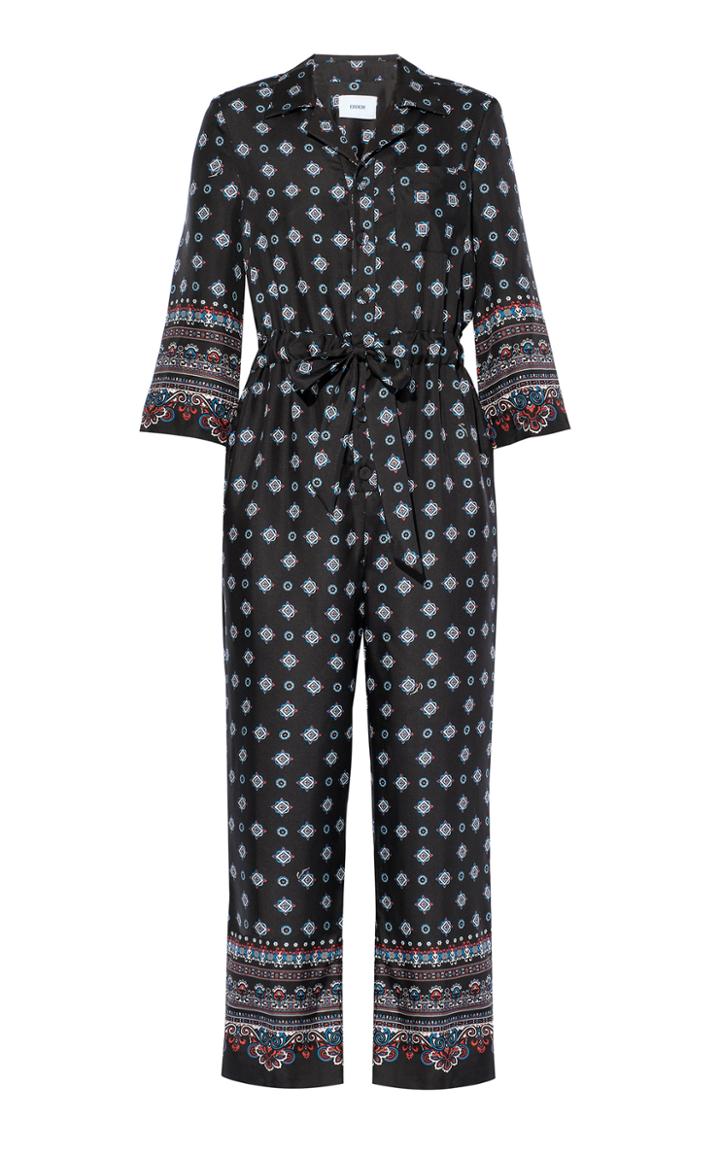 Moda Operandi Erdem Truman Belted Silk Jumpsuit