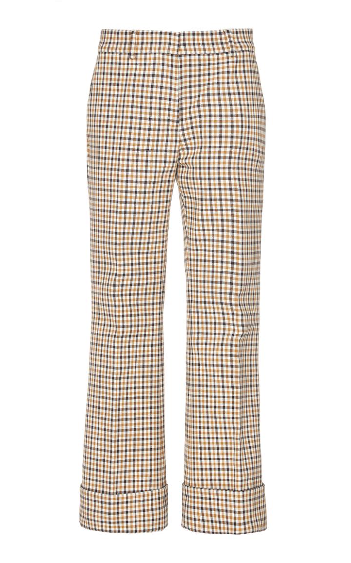 Moda Operandi Rochas Gingham Straight-leg Pants Size: 38