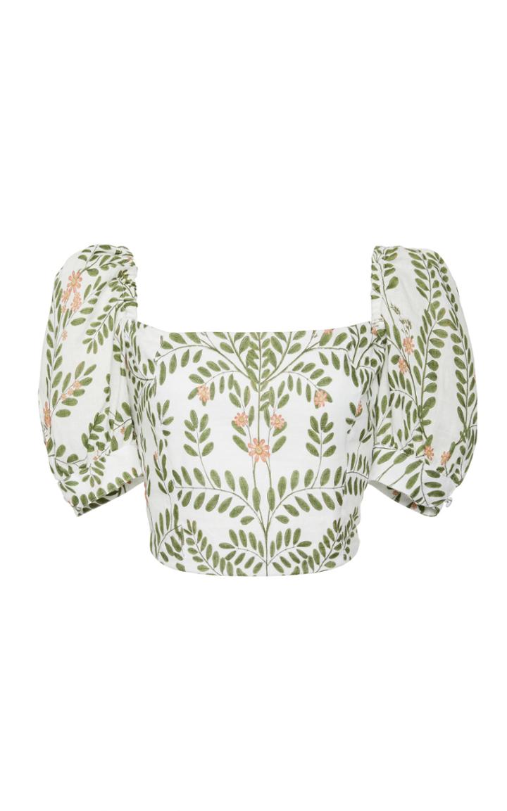Moda Operandi Agua By Agua Bendita Bolivar Herbal Linen Top