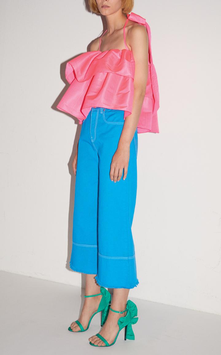 Msgm Voluminous Layered Bow Top