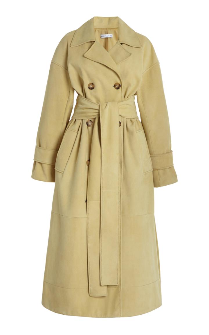 Moda Operandi Rejina Pyo Oli Suede Trench Coat