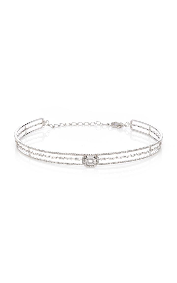 Shay Pave Halo Emerald Cut Illusion Stacked Choker