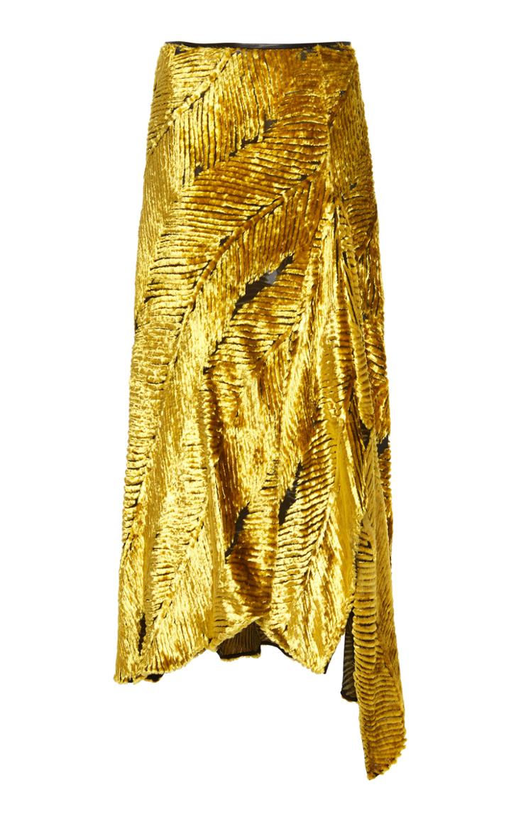 Petar Petrov Rahel Asymmetric Silk-blend Midi Skirt