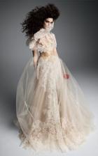 Vera Wang Athenais Tulle Empire Waisted Gown With Jeweled Bust