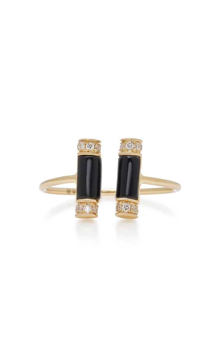 Sydney Evan Double Onyx Roll Ring