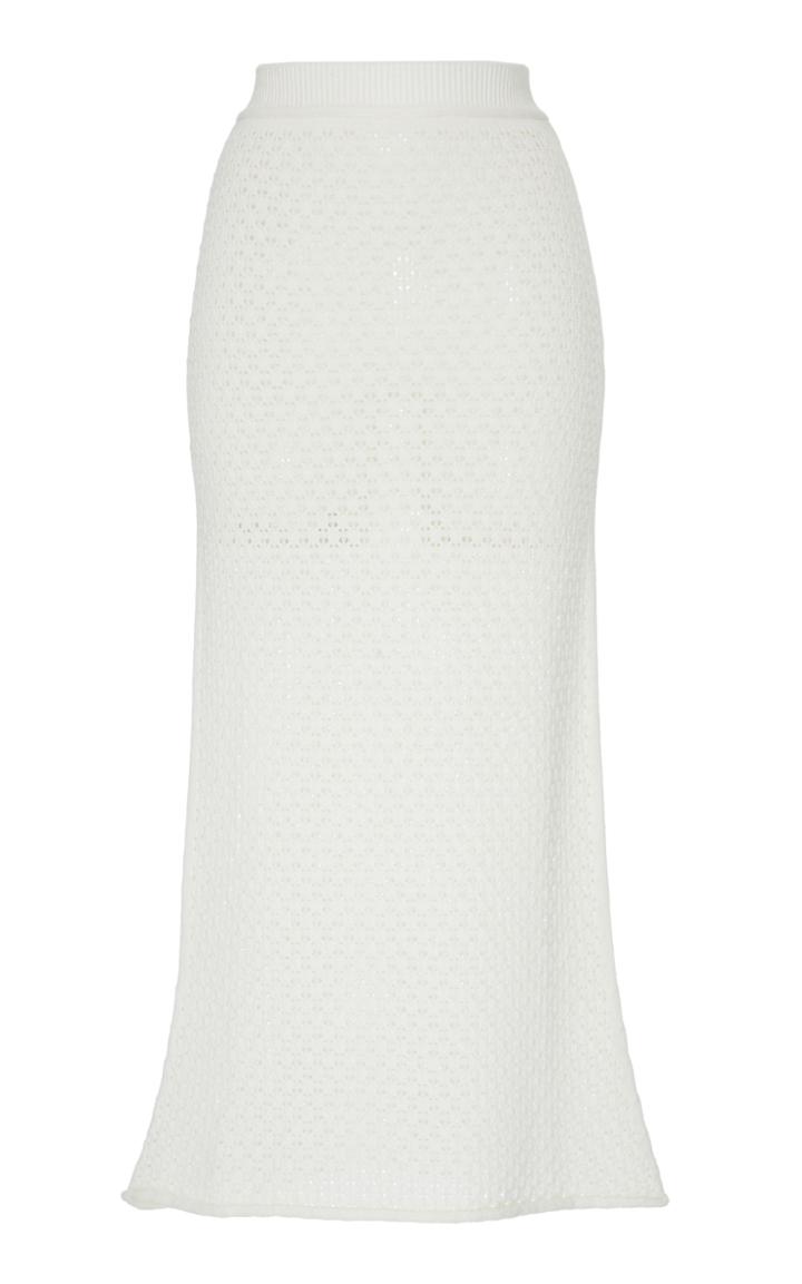 Jil Sander Midi Eyelet Knit Skirt