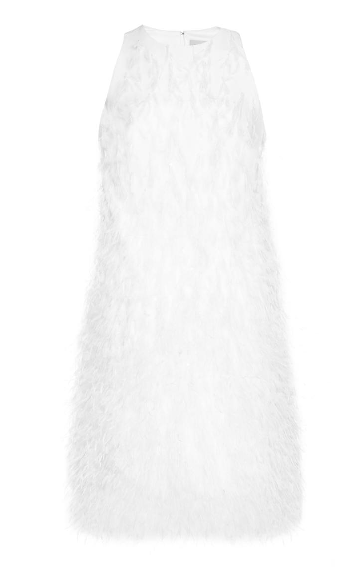 Ralph & Russo Silk Feather Mini Dress