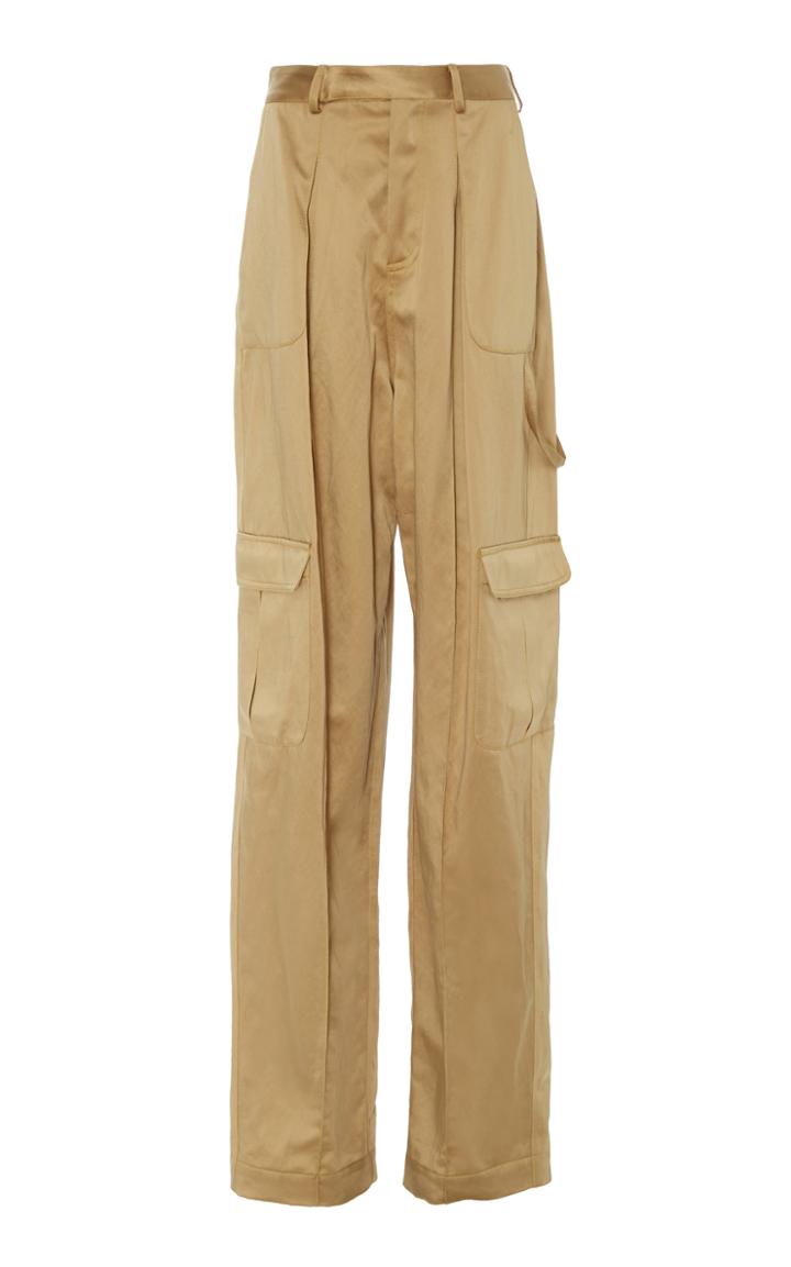 Rosie Assoulin Satin Cargo Pants