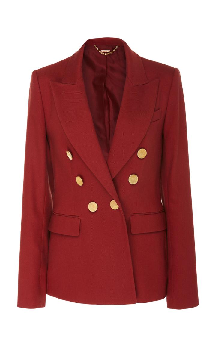 Adam Lippes Double Breasted Crepe Blazer