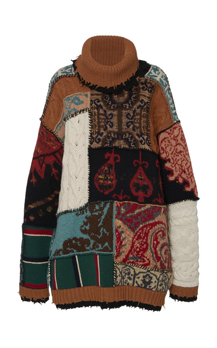 Etro Multi-print Wool-blend Sweater