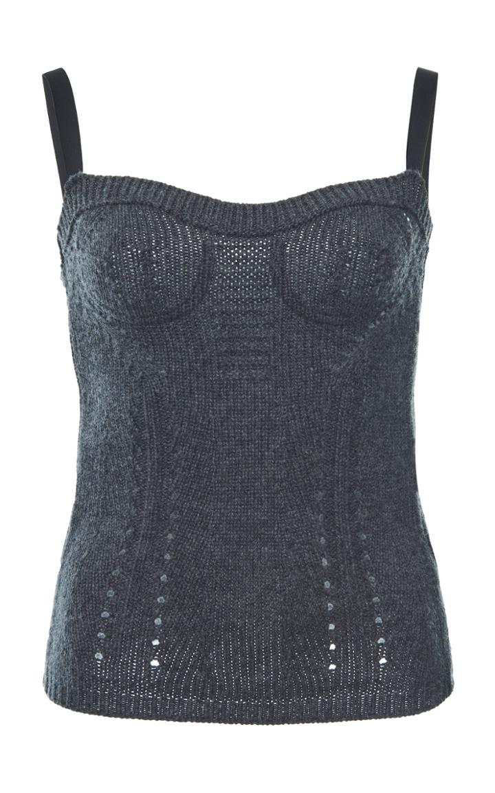 Moda Operandi Valentino Ribbed-knit Wool-cashmere Tank Top
