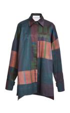 Marina Moscone Exploded Print Button-up Top