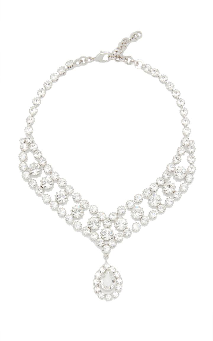 Moda Operandi Alessandra Rich Crystal Drop Statement Necklace