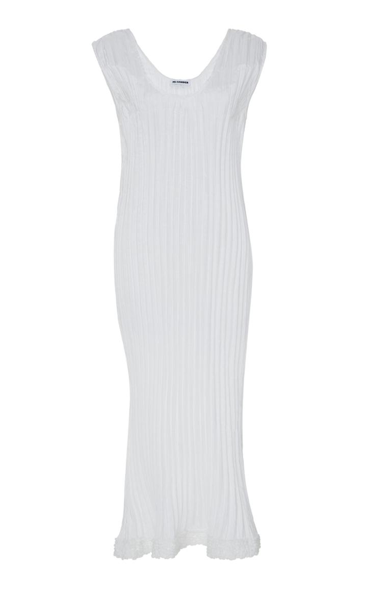 Jil Sander Ginny Sleeveless Ribbed-knit Midi Dress