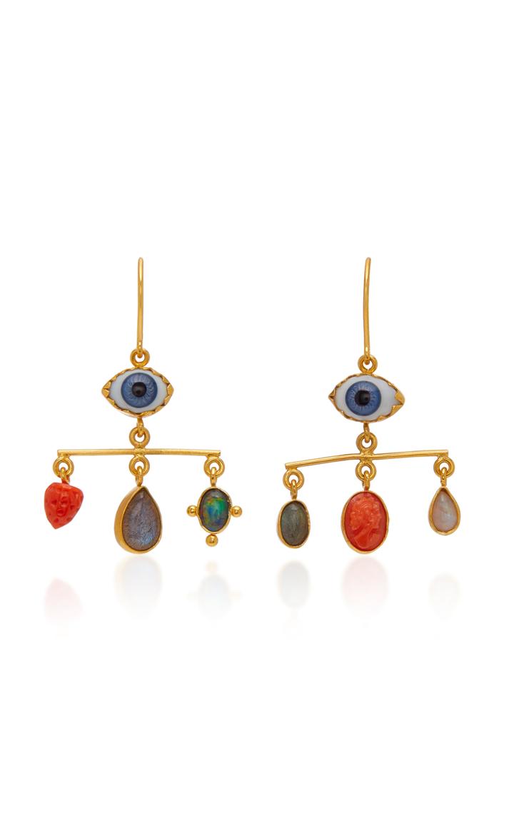Grainne Morton Eye Balance Gold-tone Drop Earrings