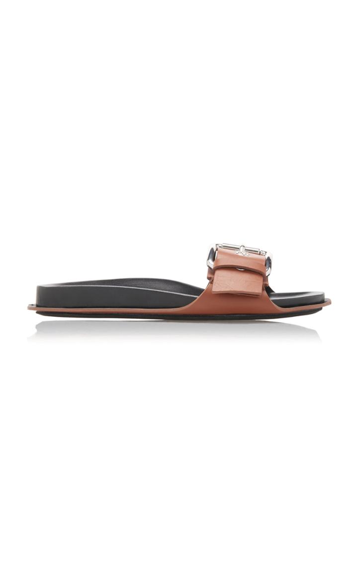 Moda Operandi Marni Silver-toned Buckle Slides Size: 35.5