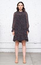 Moda Operandi Sea Bennet Ditsy-print Crinkled Chiffon Mini Dress