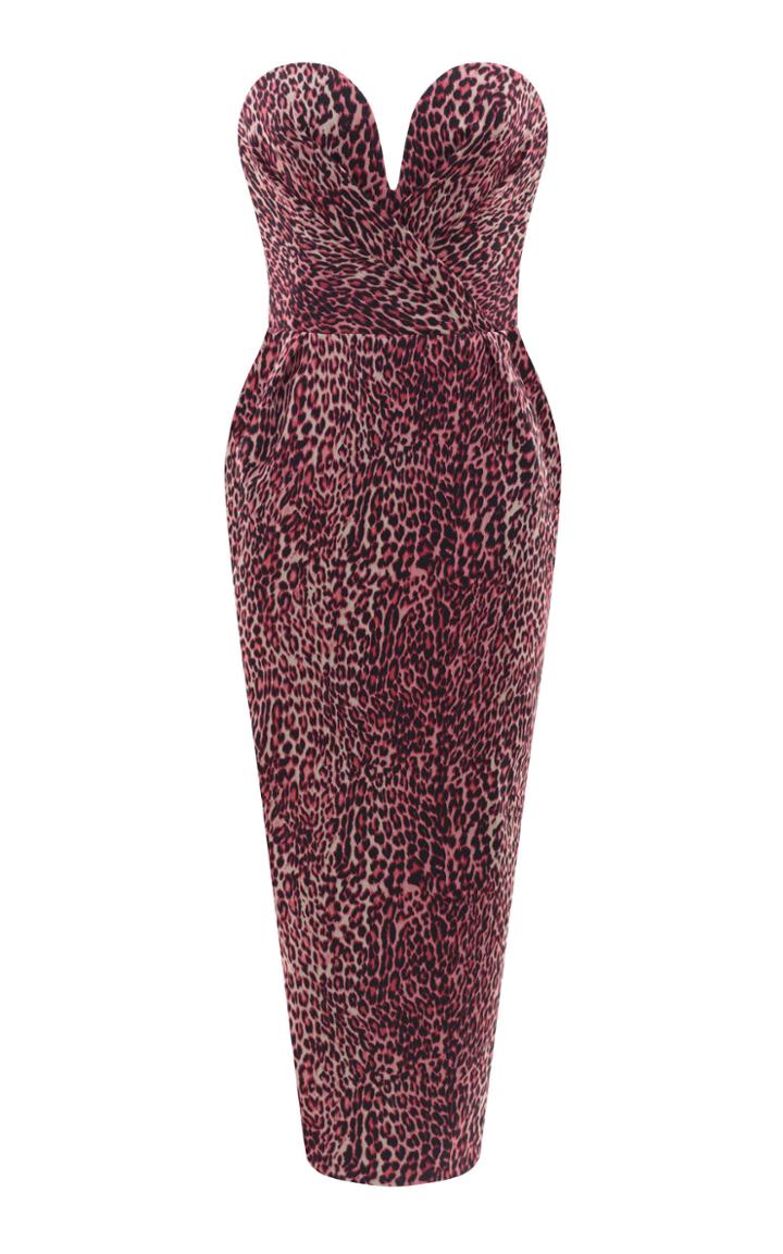 Rasario Leopard-print Chiffon Midi Dress