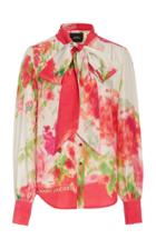 Moda Operandi Marc Jacobs Floral-print Silk Tie-neck Blouse Size: 0