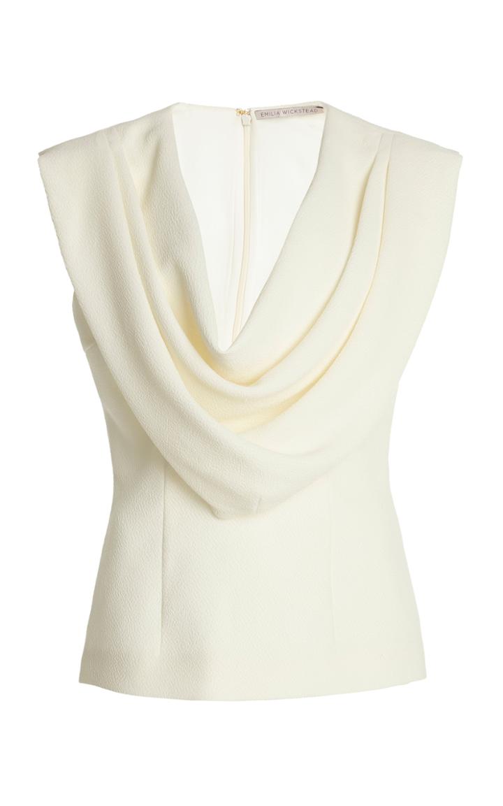 Moda Operandi Emilia Wickstead Fleur Draped Georgette Top