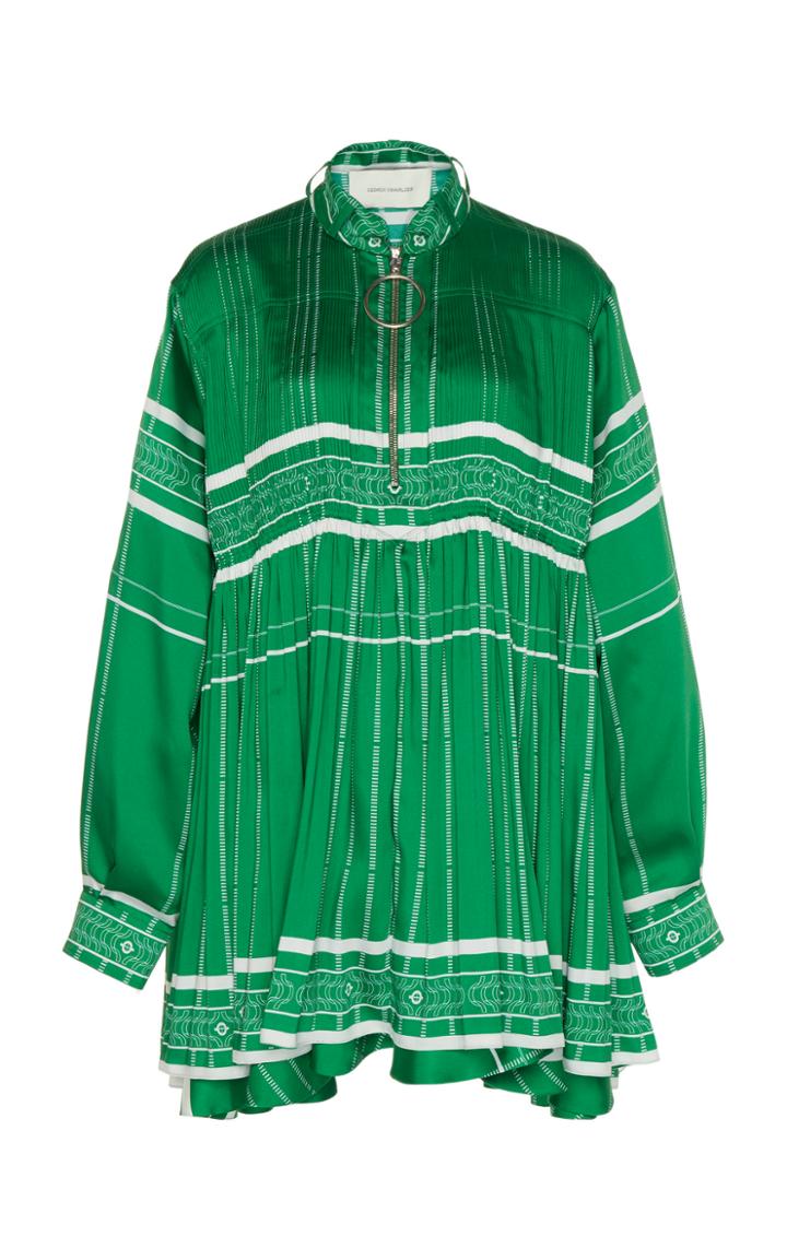 Cdric Charlier Long-sleeve Satin Dress