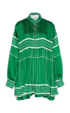 Cdric Charlier Long-sleeve Satin Dress