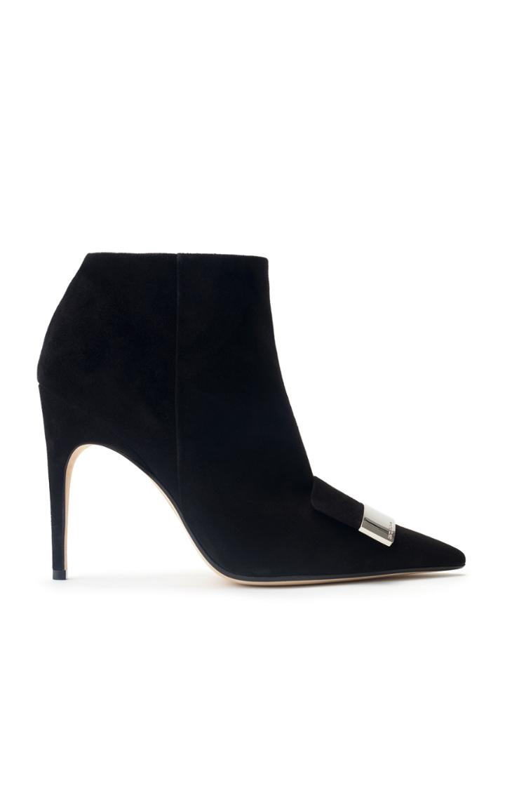 Sergio Rossi Suede Placked Bootie