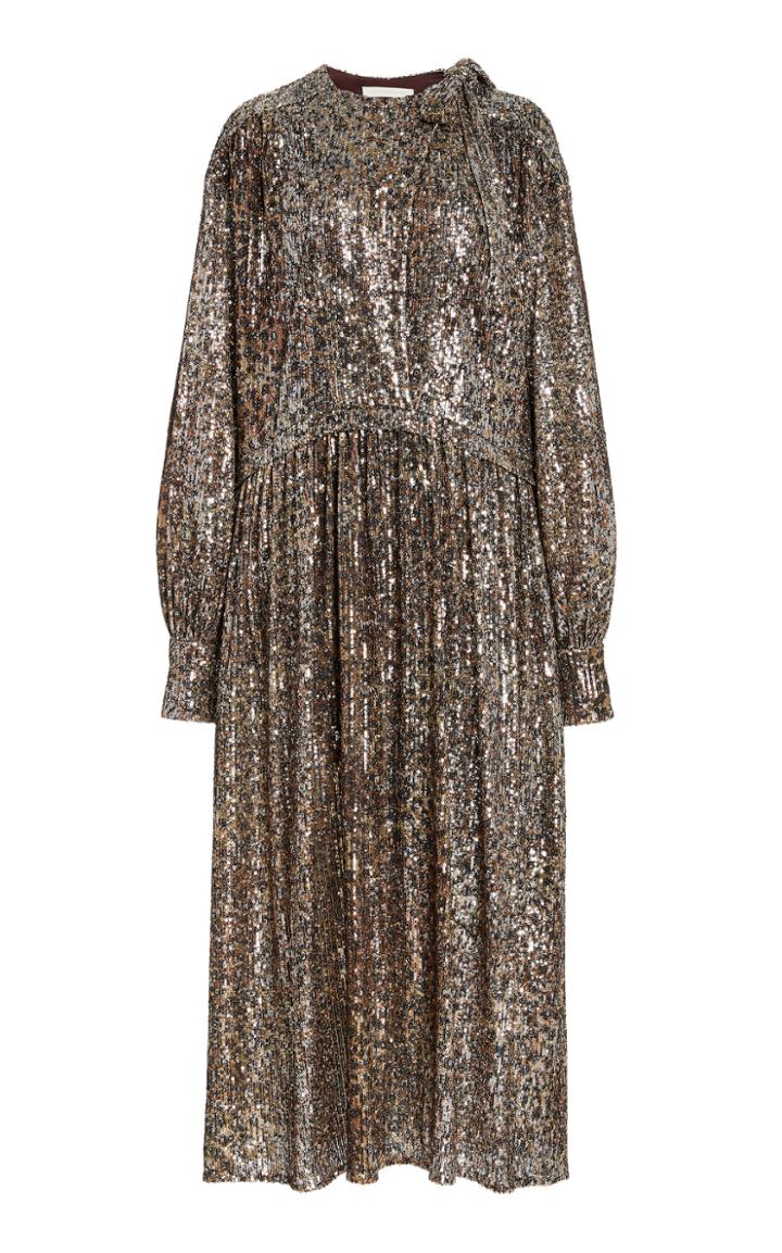 Moda Operandi Jonathan Simkhai Casey Printed Sequined Midi Dress