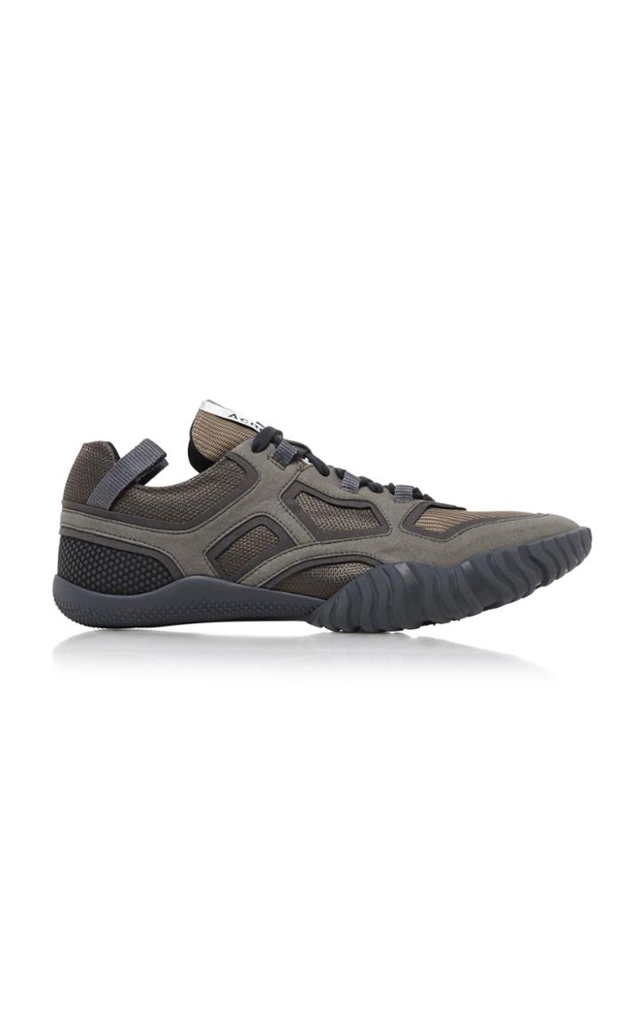 Acne Studios Berun Leather, Suede And Mesh Low-top Sneakers