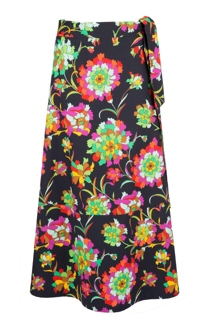 La Doublej Long A Printed Midi Skirt