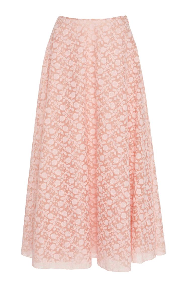 Giambattista Valli Embroidered A-line Midi Skirt