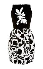 Oscar De La Renta Floral Printed Cocktail Dress