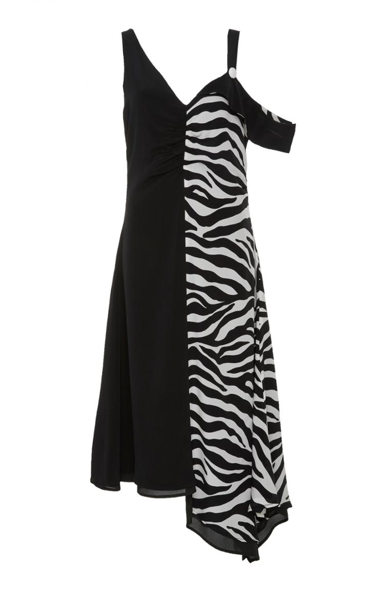 Delfi Collective Julia Contrast Asymmetric Dress