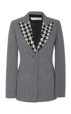 Off-white C/o Virgil Abloh Paneled Houndstooth Wool-crepe Blazer