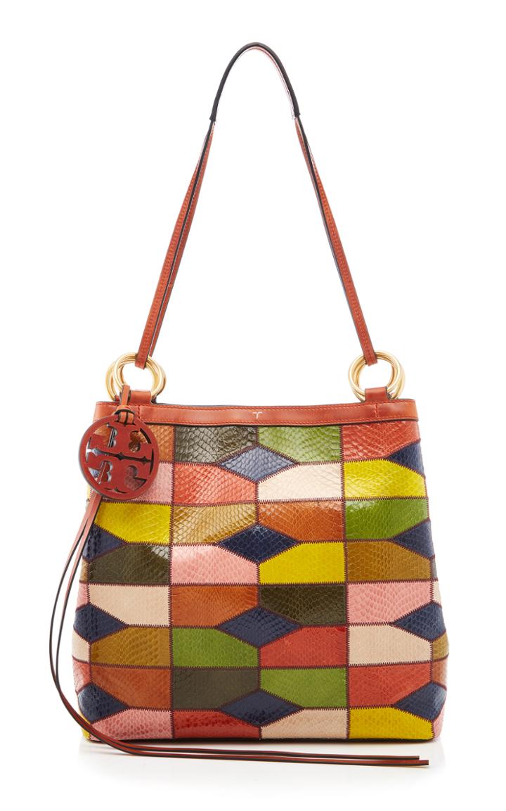 Tory Burch Farrah Snake Patchwork Tote