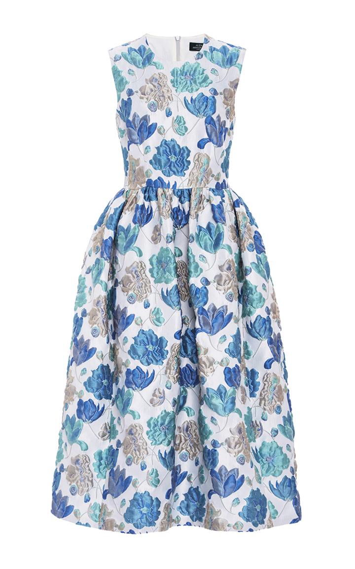 Alena Akhmadullina Embroidered Flower Sleeveless Midi Dress